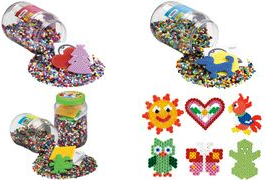 Hama Midi Iron-on Beads + Pegboards, Plastic Box, Red (00002020)