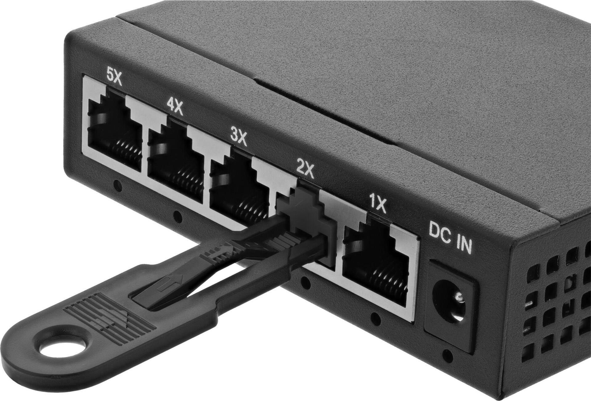 InLine LAN Port Blocker - Black - Pack of 10 (55722I)