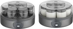 Severin Yogurt Maker JG 3510 - Stainless Steel/Grey - Includes 7 Glass Jars