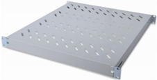 DIGITUS 1HE Fachboden fuer 48,3cm 48,30cm (19") Netzwerkschrank RAL9005 schwarz fuer 600mm tiefe Schraenke einstellbar 350mm Tiefe (DN-97645)