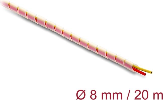 Delock Silicone Spiral Hose 8 mm Outer Diameter 20 m Transparent