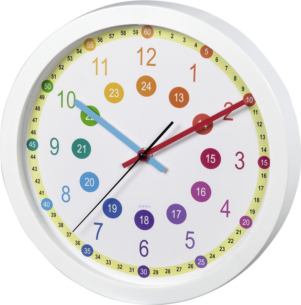 Hama Easy Learning Wall Clock, Multicolor, 30 cm