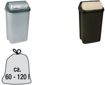 keeeper Rasmus Waste Bin 50 Liters Silver with Roll Top 1045516000000