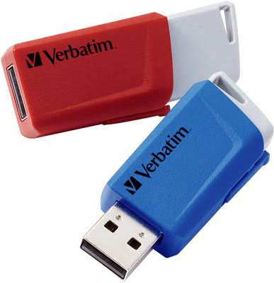 Verbatim Store 'n' Click USB Stick - USB 3.2 GEN1 - 2x32 GB - Red/Blue (49308)