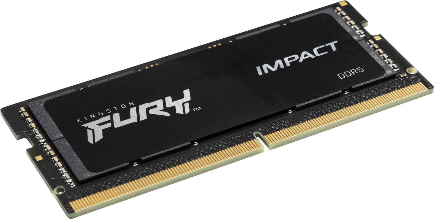 Kingston FURY Impact - DDR5 RAM Module - 32GB - SO DIMM 262-PIN - 4800 MHz - CL38 PC5-38400 KF548S38IB-32