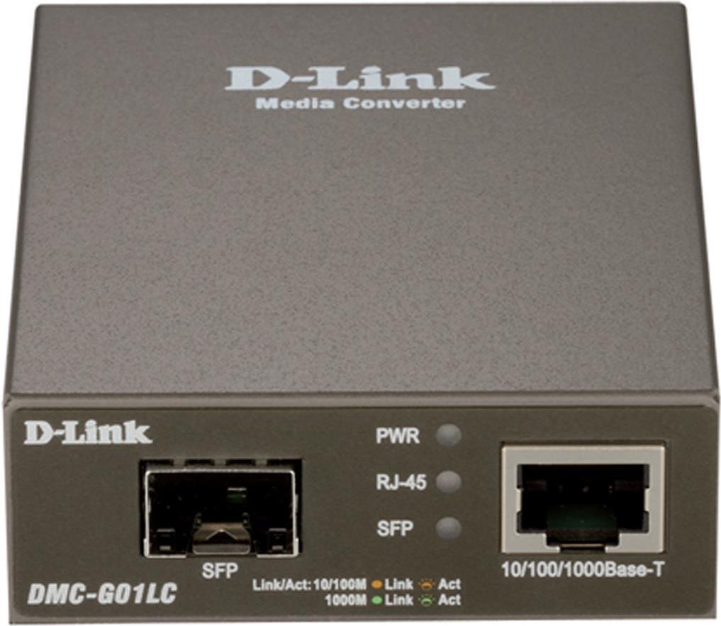 D-Link DMC G01LC - Media Converter - GigE - RJ-45/ SFP (mini-GBIC) 10Base-T 1000Base-LX 1000Base-SX 1000Base-ZX 100Base-FX 100Base-TX 1000Base-T