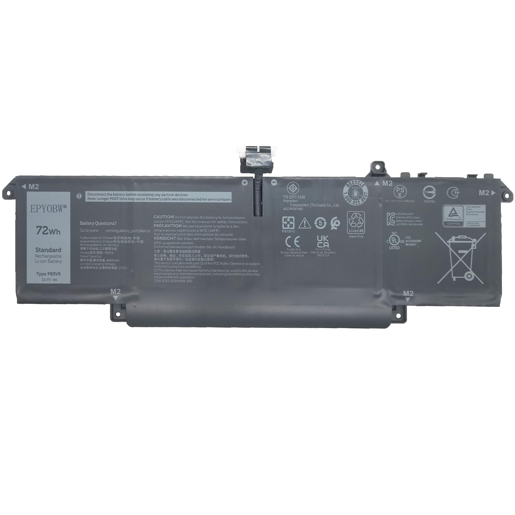 Dell 72Wh Lithium-Ion Battery - (CDTT2)