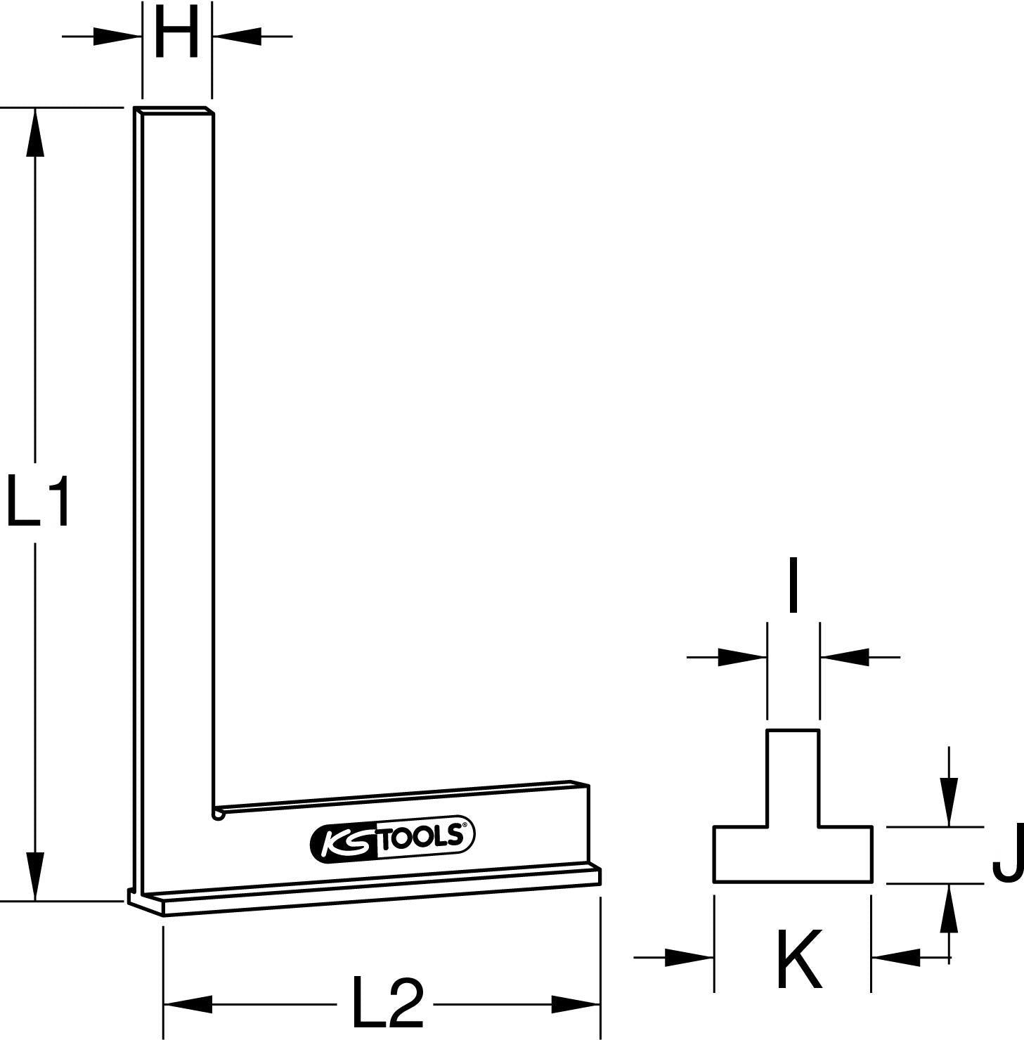 KS TOOLS Angle Bracket - 300 mm - Steel (300.0274)