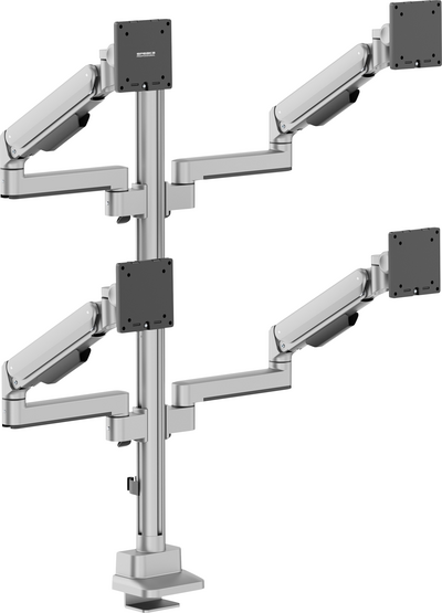 SpeaKa Professional SP-MM-1070 Monitor Desk Mount for 4 Displays 17-40 inches, Adjustable, Tilt and Swivel (SP-14376404)