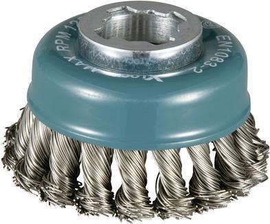 Makita Wire Cup Brush, 80 mm, X-LOCK, for GA041GM201, GA044GZ, XGT GA041GZ