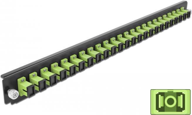 DeLOCK Rack Mounting Plate for Fiber Optic Splice Box SC MM X 24 - Light Green