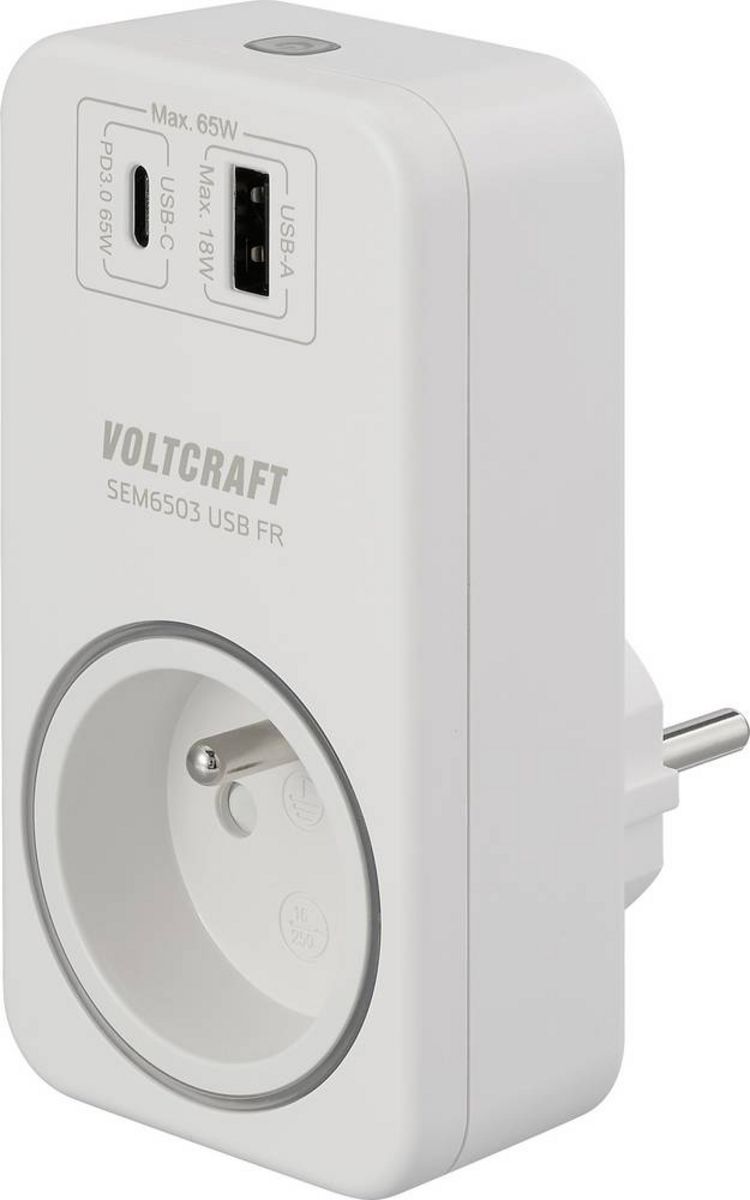 Voltcraft SEM6503 FR Energiekosten-Messgerät USB Wi-Fi inkl. Funksteckdose TRMS Datenlogger