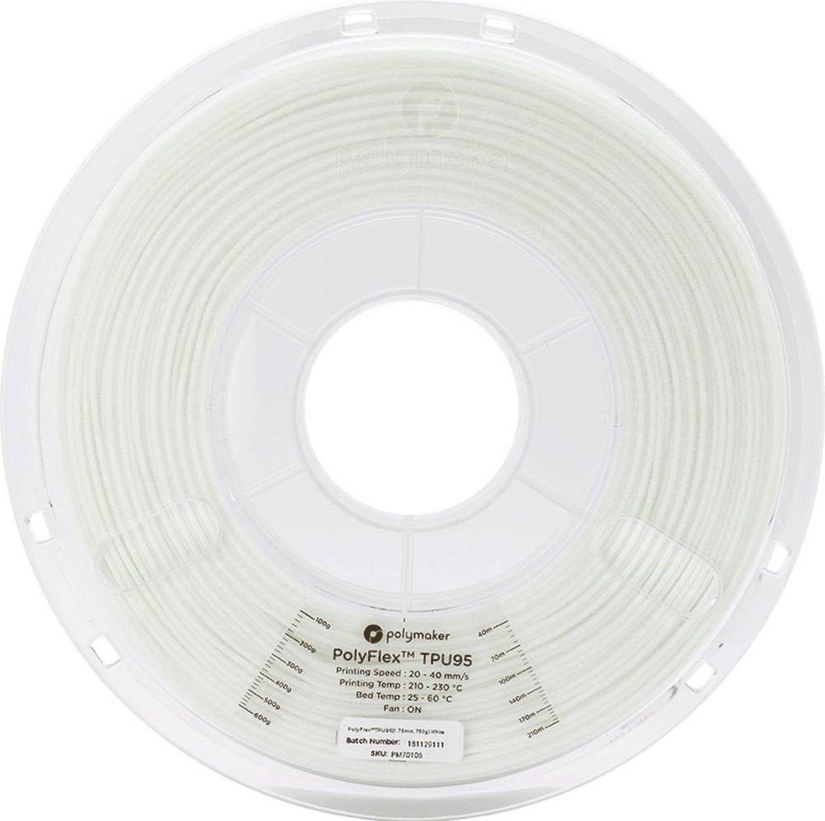 Polymaker PolyFlex TPU-95A - 0.75kg - 1.75mm - Baltas (PD01002)