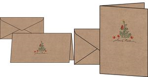 sigel Christmas Card 'Christmas with Apples', DIN A6 for Laser Printers & Copiers, Kraft Card 225 g/m², DS075
