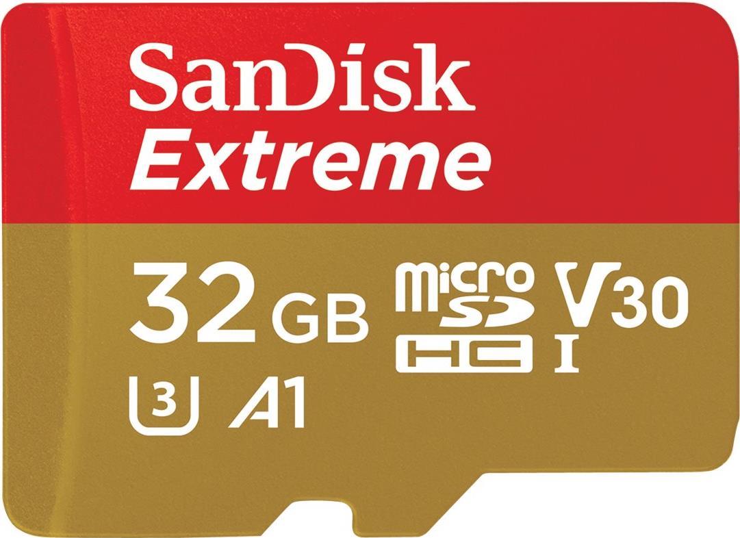 SanDisk Extreme 32GB microSDHC Flash Memory Card SDSQXAF-032 G-GN6GN V30 Class10