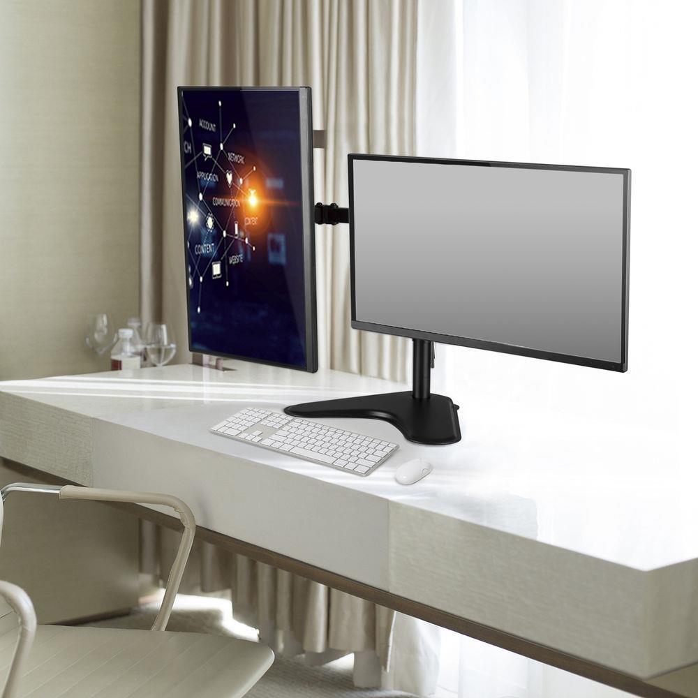 ACT AC8320 Dual Monitor Desk Stand 81.3 cm (32") Freestanding Black (AC8320)