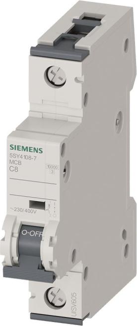 Siemens Leitungsschutzschalter 5SY4108-7 C8A 1-polig 10kA 5SY41087