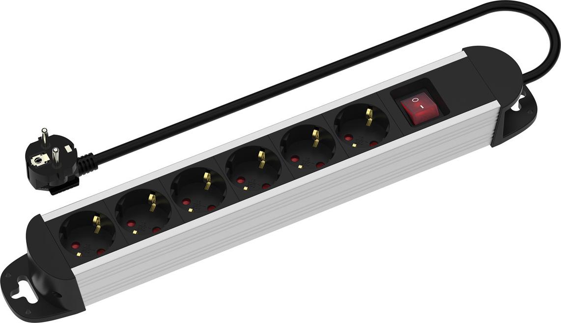 ROLINE 6-Way Power Strip with Switch, CEE7/7 (19.07.2613)