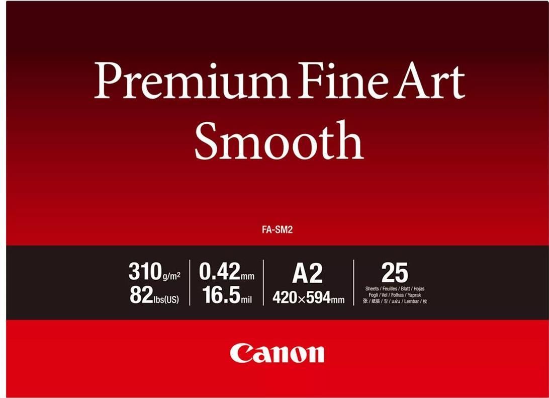 Canon Premium Fine Art FA-SM2 - Silky A2 Photo Paper, 310 g/m², 25 Sheets, 1711C016 PRO-1000