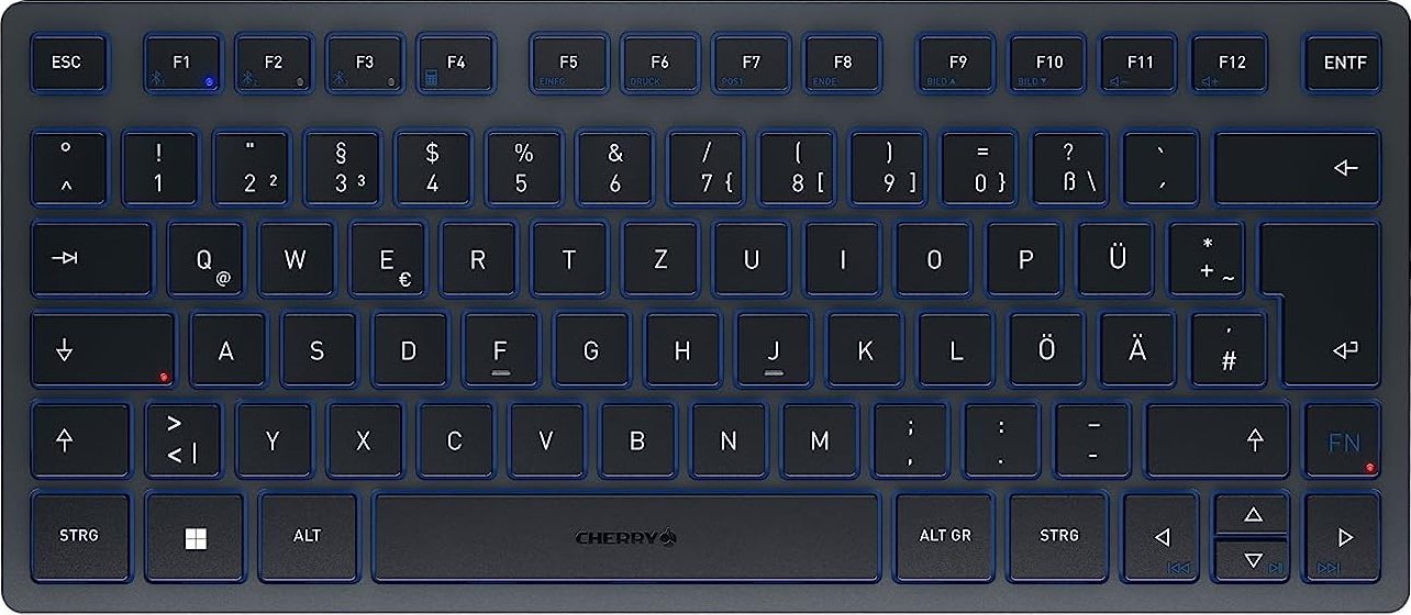 CHERRY KW 7100 MINI BT Wireless Keyboard - Bluetooth 5.1 - QWERTZ - German (JK-7100DE-22)