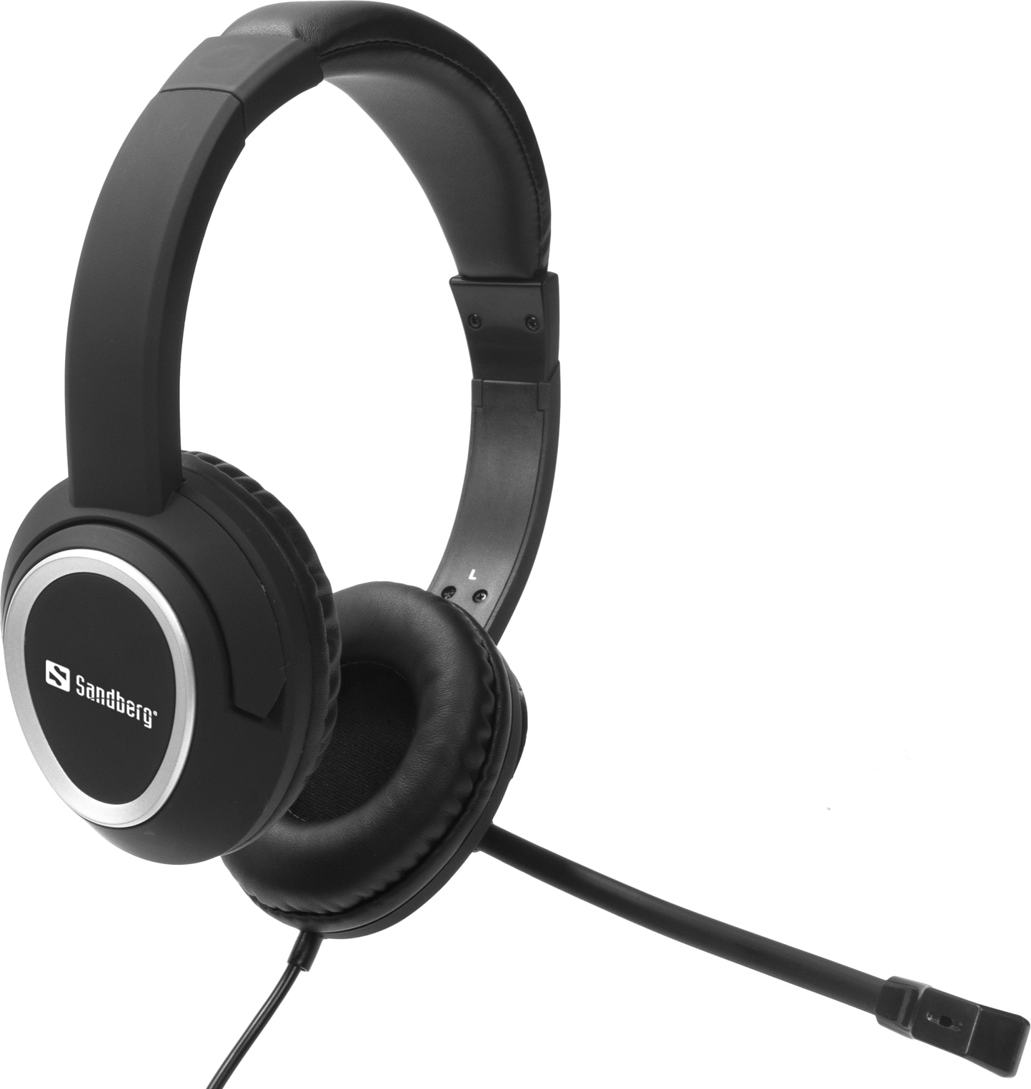 Sandberg MiniJack Chat Headset Binaural Black - Adjustable Microphone (126-15)