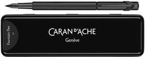 Caran d'Ache Fountain Pen 849 BLACK CODE, Medium Nib, Hexagonal Barrel - Model 840.496