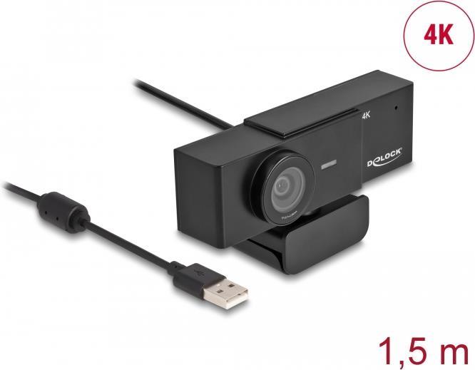 DeLOCK 96400 - 8 MP Webcam - 3840 x 2160 - USB 2.0 - 96400 30fps YUY2