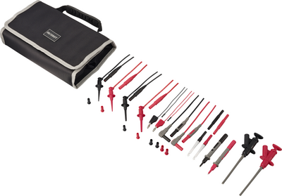 VOLTCRAFT MLSet-120 Measurement Lead Set 4 mm, Banana 4 mm Socket 0.64 mm, Test Probe, Connector 4 mm, Pin Contact 1.2 m Red, Black