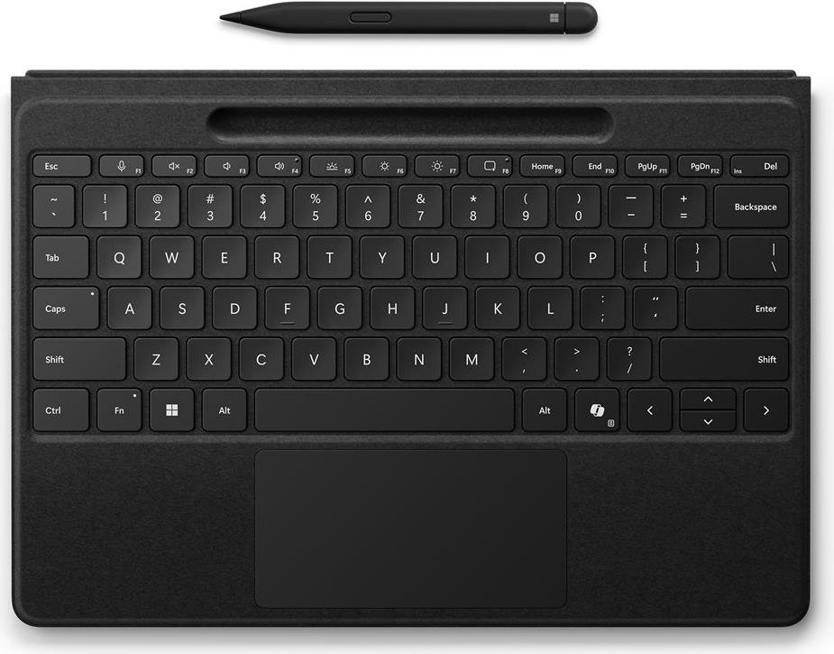 Microsoft Surface Pro Flex Keyboard - Keyboard with Touchpad, Backlit, Wireless, QWERTZ - Black - with Slim Pen 8YU-00006