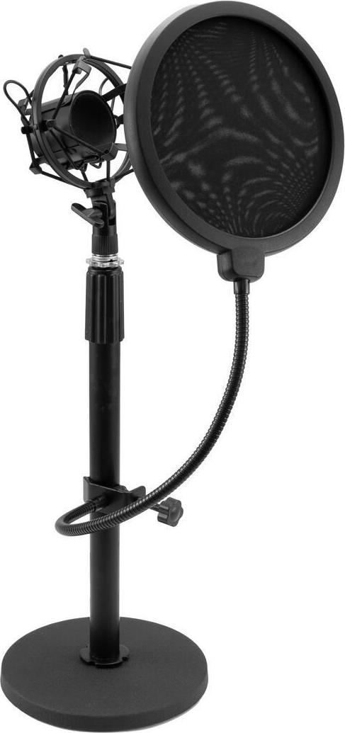 OMNITRONIC MSP-1 Microphone Stand with Spider and Pop Filter