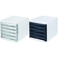 helit Drawer Box 5 Drawers Light Grey/Blue-Transparent H6129430