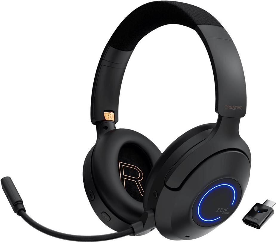 Creative Zen Hybrid Pro Classic - Over-ear Headset - Bluetooth - Wireless - Active Noise Cancellation - Black (51EF1040AA001)