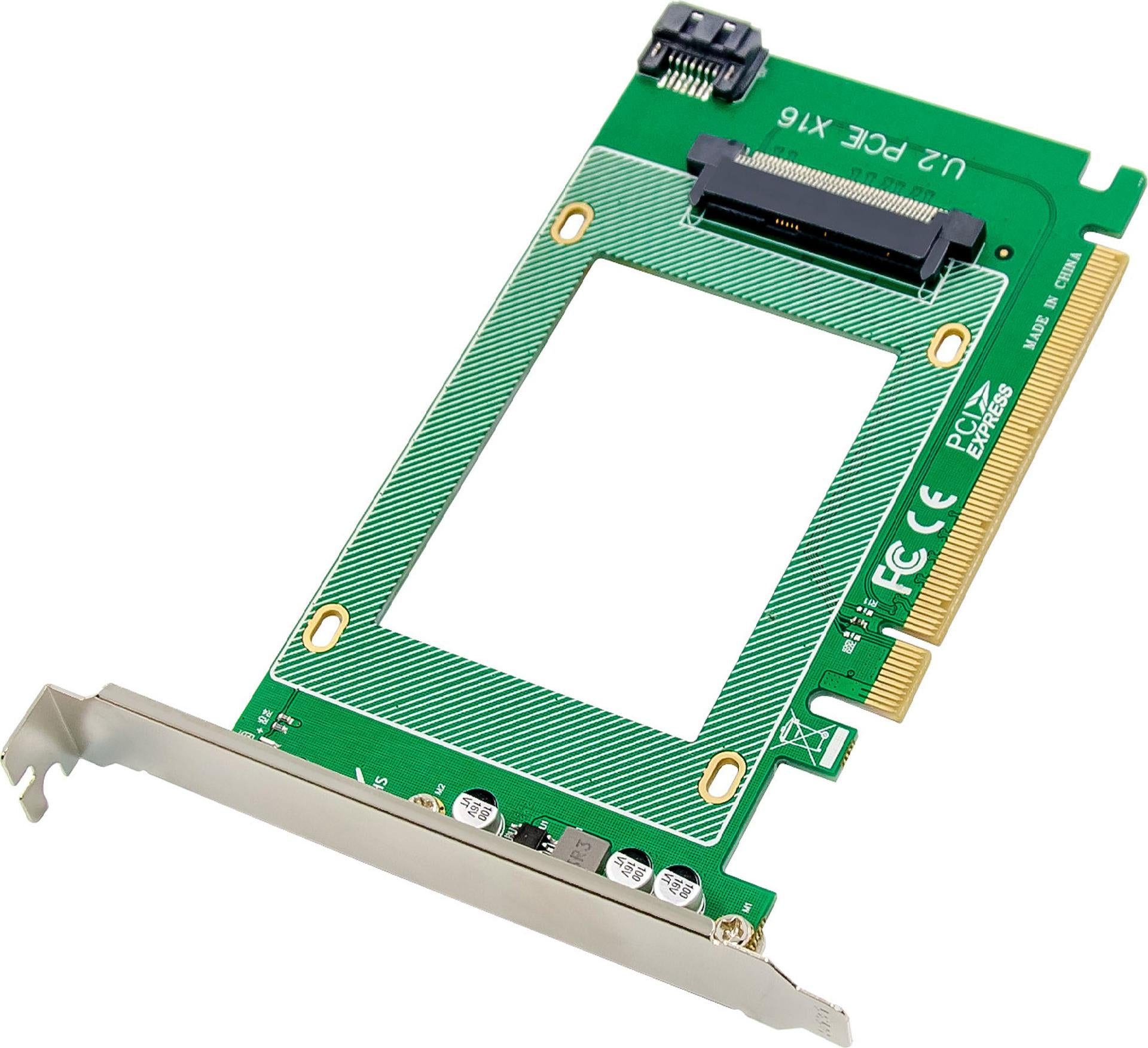 InLine PCIe x16 to U.2 NVMe SFF-8639 Internal Interface Card (76619J)