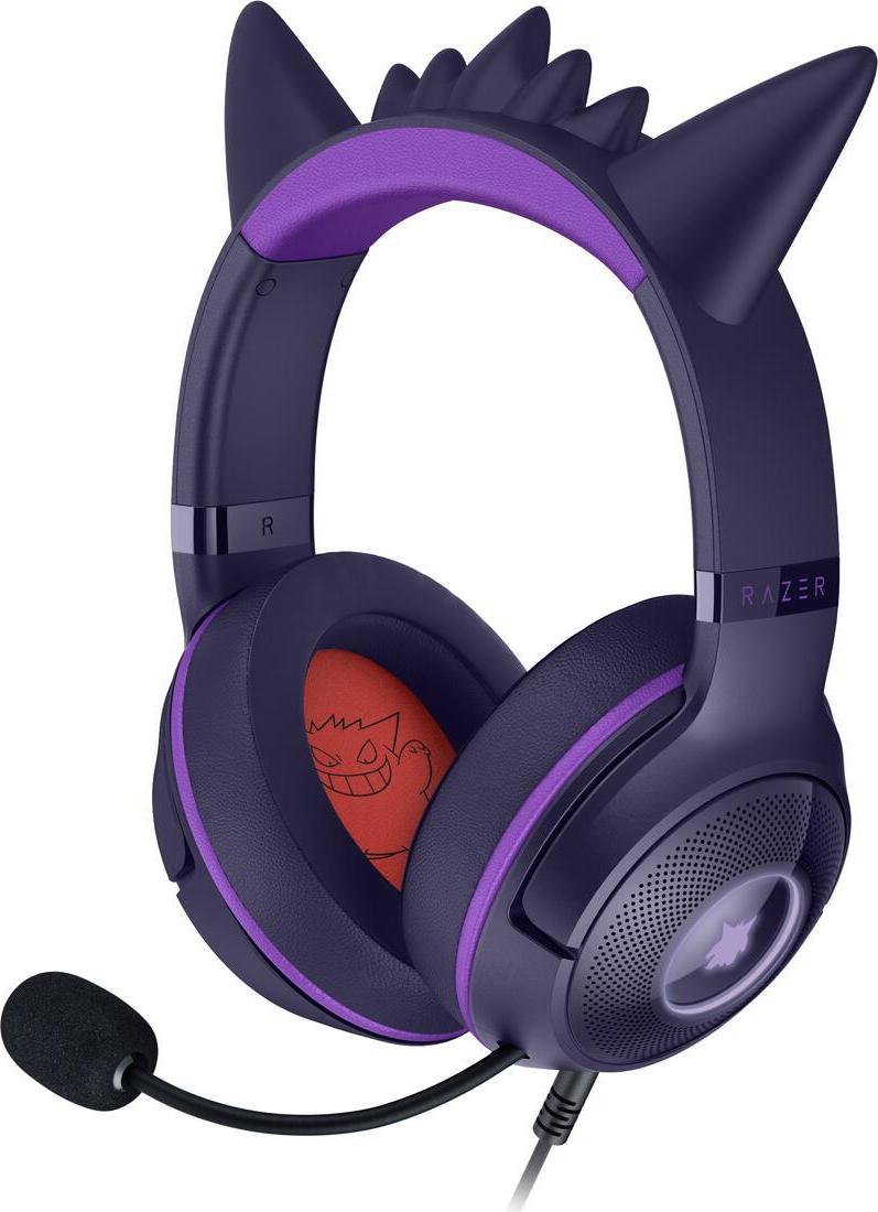 Razer Kraken Kitty V2 Pokémon Gengar Edition - Wired Gaming Headset with Razer Chroma RGB (RZ04-04730300-R3M1)