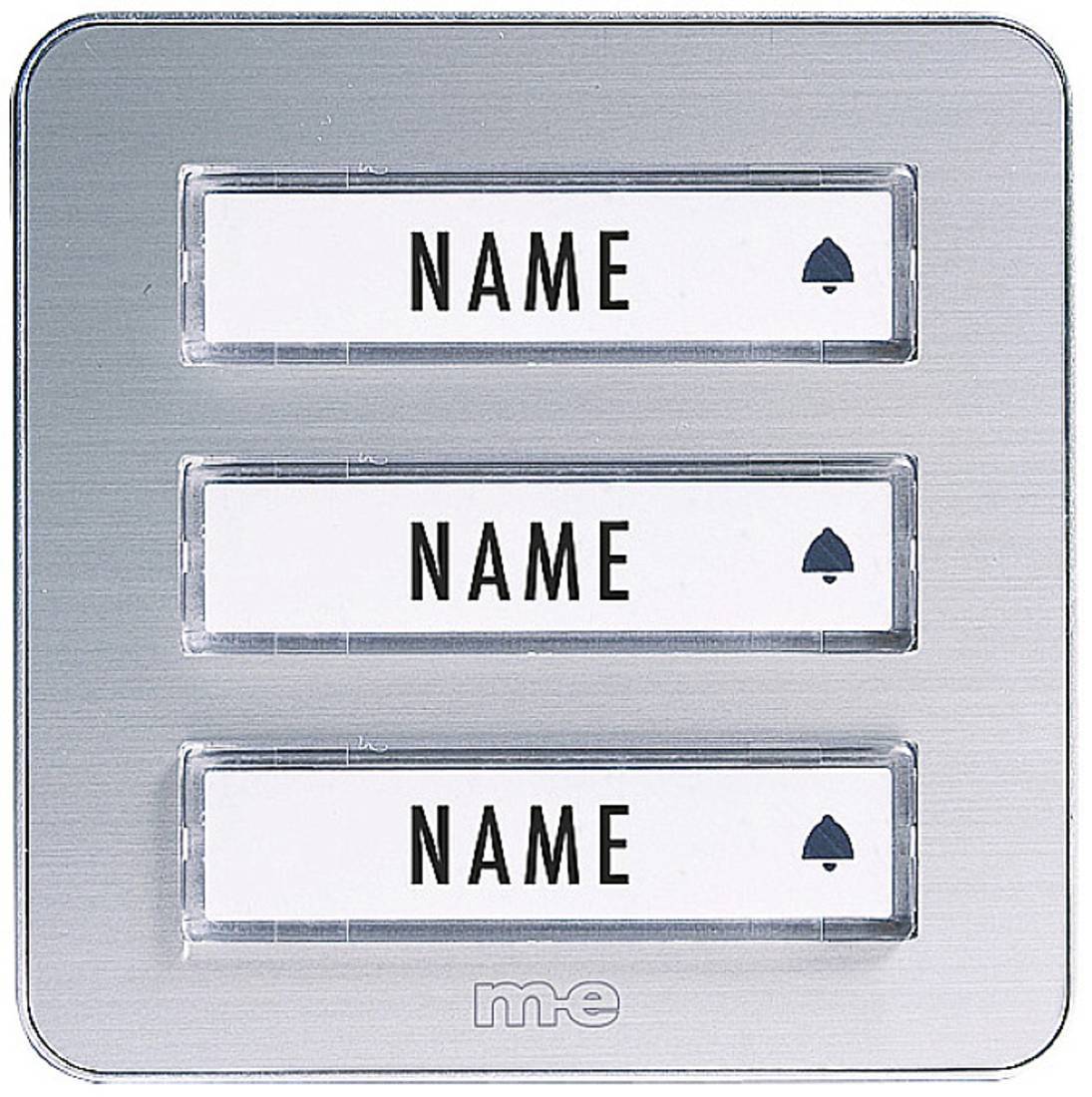 m-e modern-electronics 41082 Wireless Doorbell Transmitter, Illuminated, with Nameplate