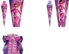 ROTH School Cone "Agent Laura", Square, 850 mm, Foil with Tulle Closure, 1 Piece (678927)