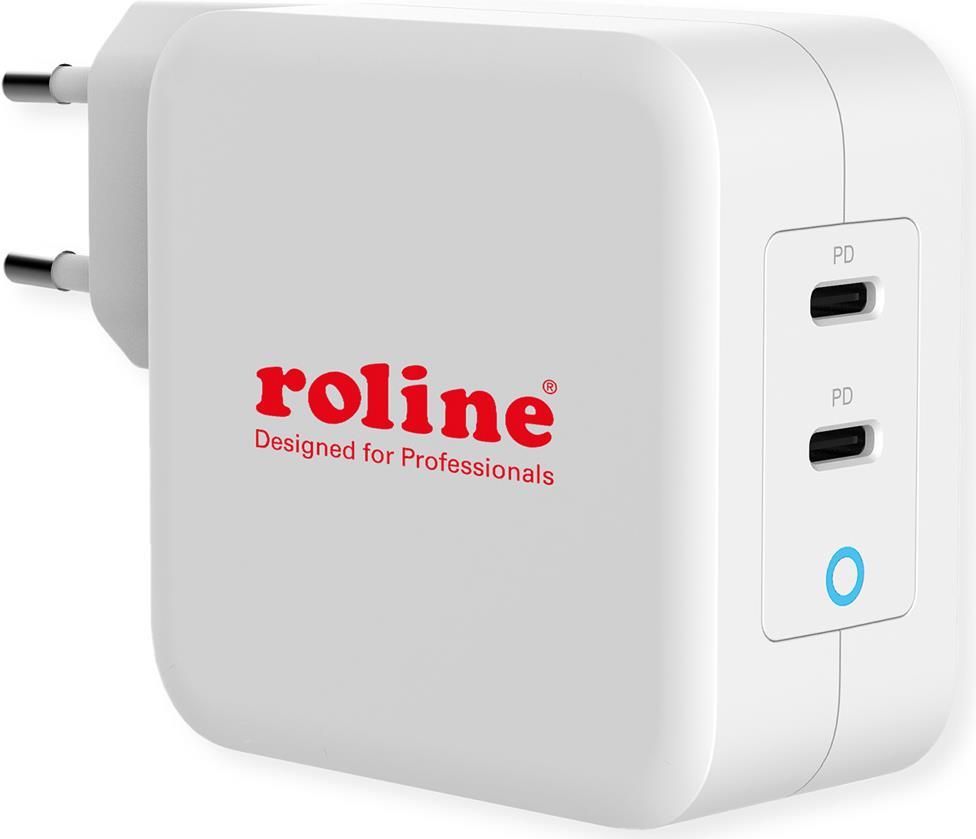 ROLINE Universal Mobile Device Charger - White - AC Fast Charging - 19.11.1053