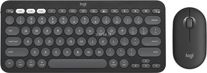 Logitech Pebble 2 Combo for Mac Keyboard and Mouse Wireless QWERTY US International Graphite 920-012244