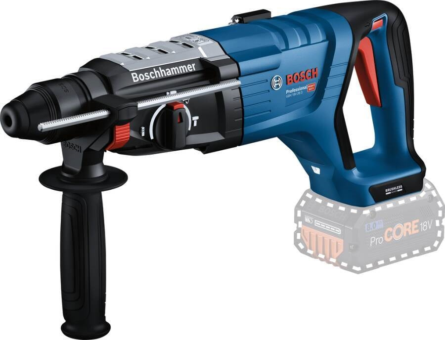 Bosch GBH 18V-28 D Professional Cordless Rotary Hammer (Bare Tool) 18V XL-BOXX Blue/Black (0611919004)