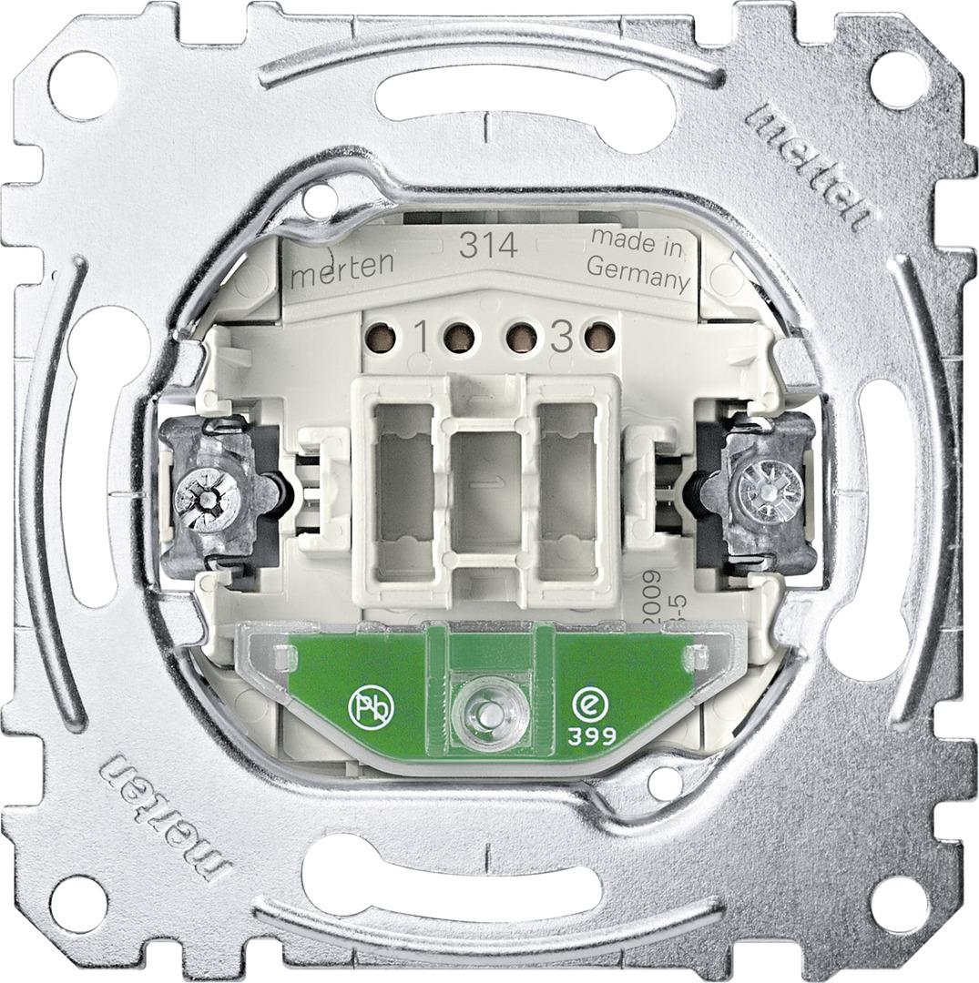 Merten Off/Control Switch Insert - 2-pole 16AX AC250V - Model MEG3602-0000