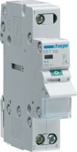 Hager SBT116 1-Pole Circuit Breaker Grey 440V (SBT116)