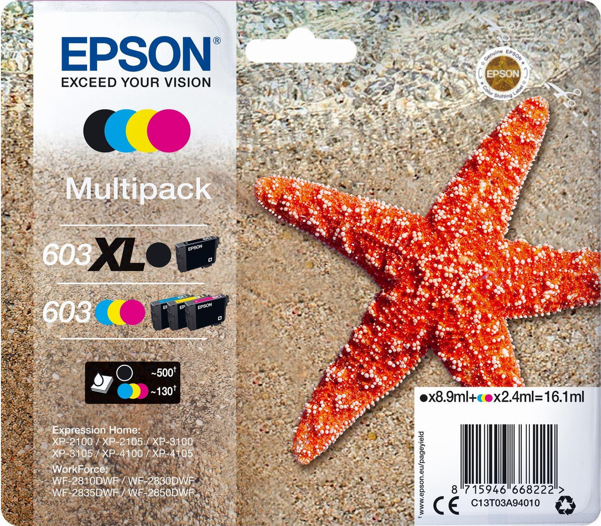 Epson C13T03A94020 Ink Pack - BK XL + 3CL STD BL XL+3CL