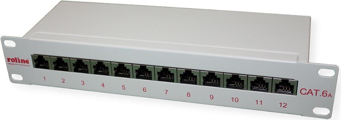 ROLINE 10" Patch Panel 12 Ports, Cat.6A (Class EA), Shielded (26.11.0316)