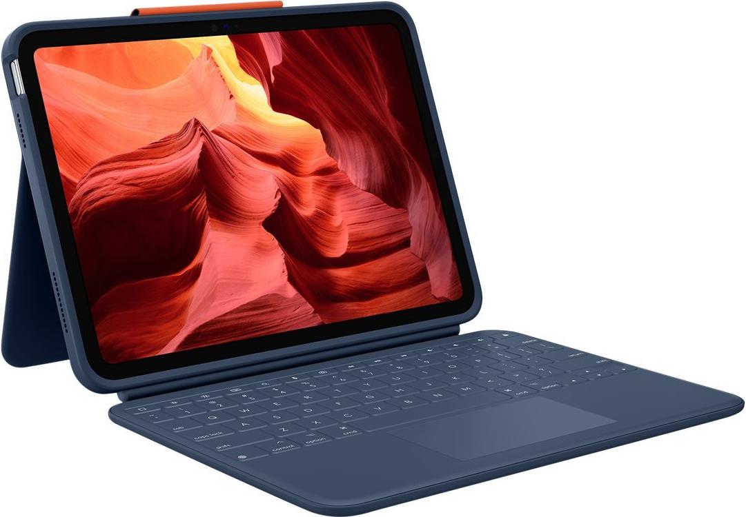 Logitech Rugged Combo 4 Touch - Keyboard and Folio Case with Trackpad for Apple 10.9-inch iPad (10th Generation) - Model 920-011182
