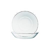 Esmeyer Glass Plate/ Dessert Plate "Cosmos" Tempered Glass 140 mm Height 250 mm - 12 Pieces 410-007