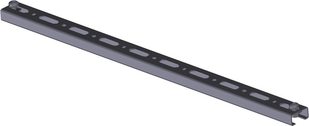 SCHROFF Reinforcement Rails for 19" Rack Shelf 1 Piece 23130310