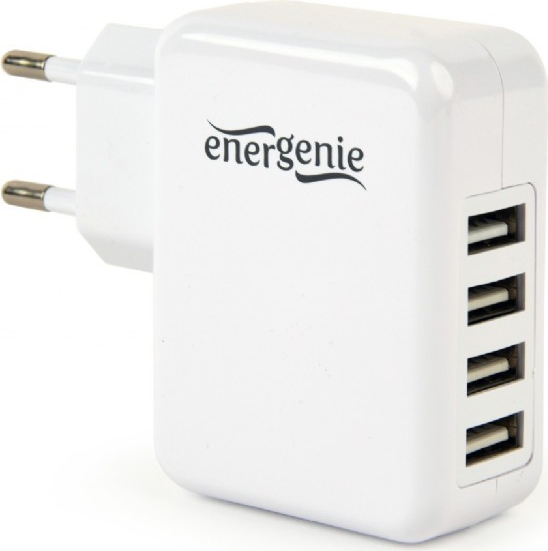 EnerGenie EG-U4AC-02 Mobile Device Charger, 4-Port, Indoor, White