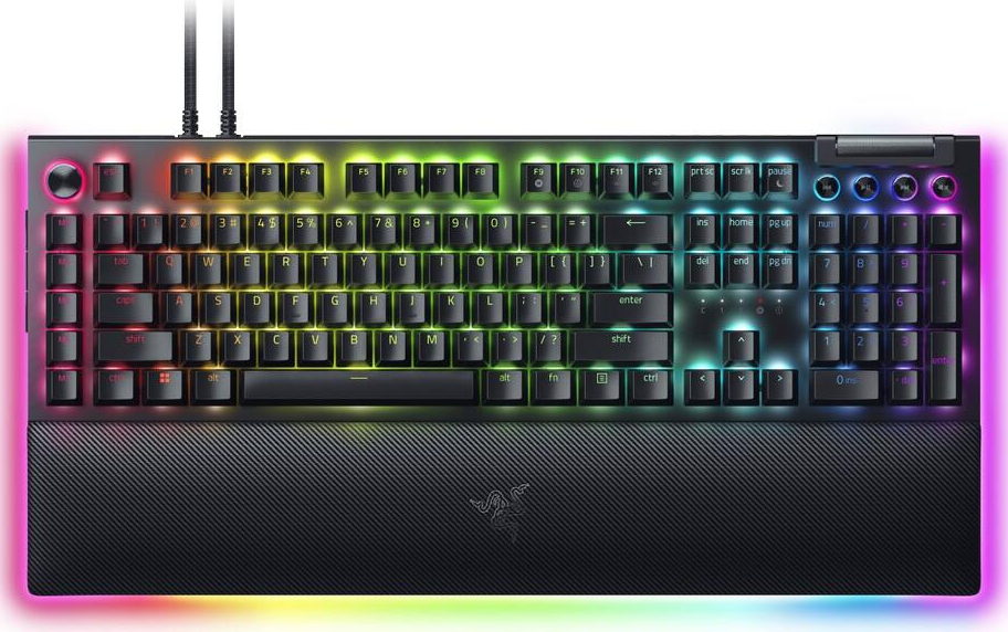 Razer BlackWidow V4 Pro - Mechanical Gaming Keyboard - DE Layout, Green Switch (RZ03-04680400-R3G1)