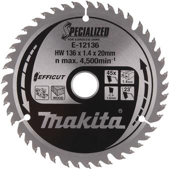Makita EFFICUT Circular Saw Blade E-12136 Ø 136 mm 45 Teeth 45Z