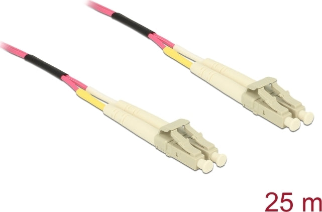 Delock LC Duplex Multimode OM4 Fiber Optic Cable 25 m (80154)